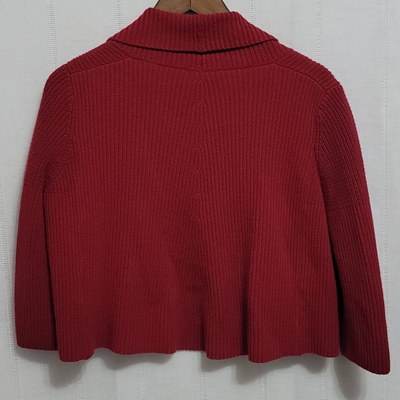 Philosophy Red Ribbed Knit Cropped Cardiga… - Picture 10 of 11